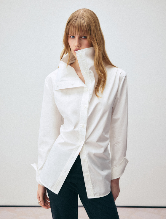 блуза с воротником-стойкой - цена, описание и отзывы - фото №3