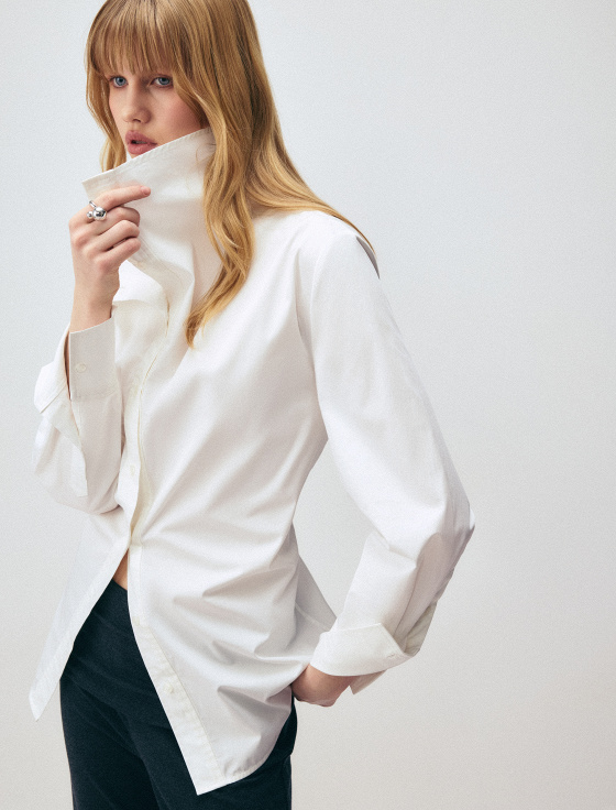 блуза с воротником-стойкой - цена, описание и отзывы - фото №4