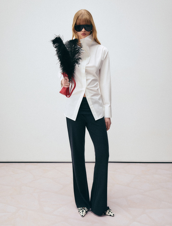 блуза с воротником-стойкой - цена, описание и отзывы - фото №7