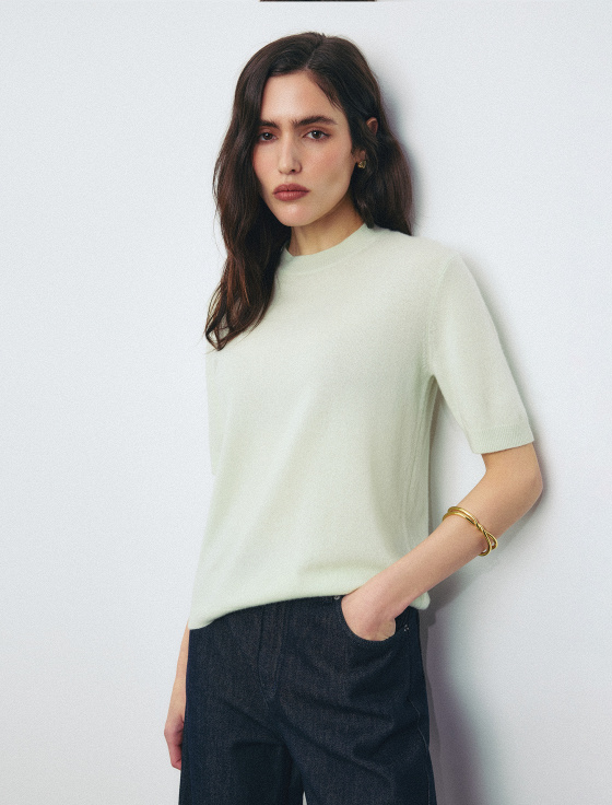 джемпер из шерсти и кашемира с коротким рукавом - цена, описание и отзывы - фото №3