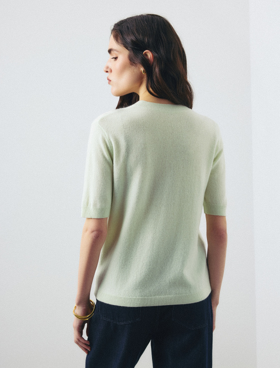 джемпер из шерсти и кашемира с коротким рукавом - цена, описание и отзывы - фото №4