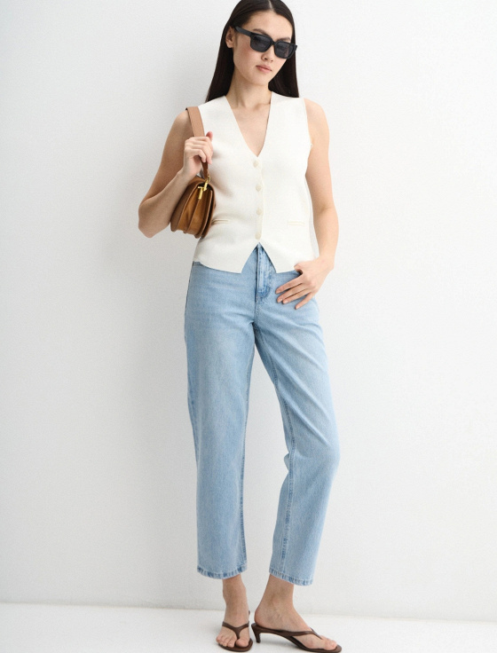 джинсы укороченные зауженного кроя - цена, описание и отзывы - фото №2