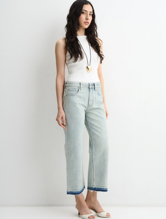 джинсы укороченные прямого кроя - цена, описание и отзывы - фото №2