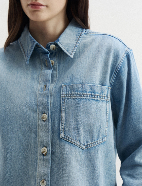 рубашка из денима - цена, описание и отзывы - фото №4