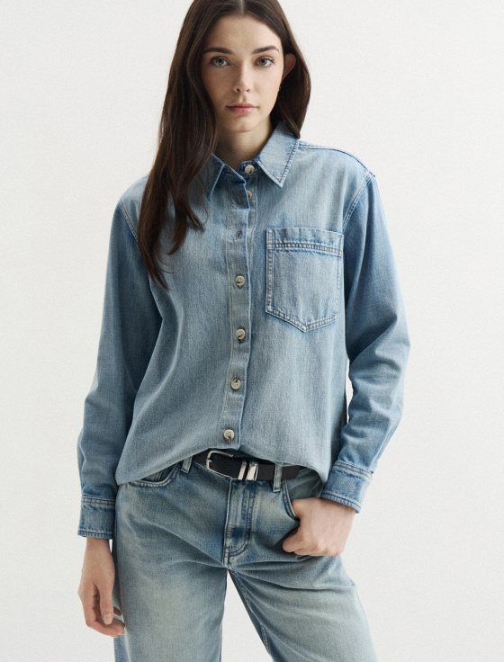 рубашка из денима - цена, описание и отзывы - фото №2