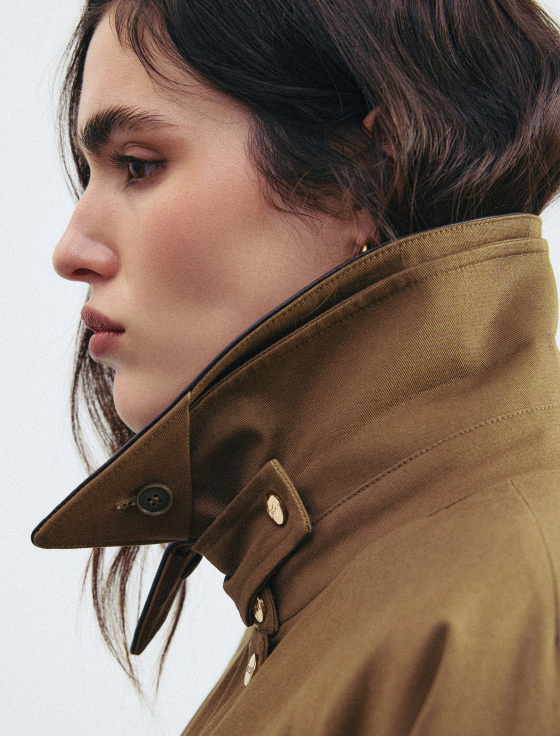 куртка из хлопка с кожаным воротником - цена, описание и отзывы - фото №5