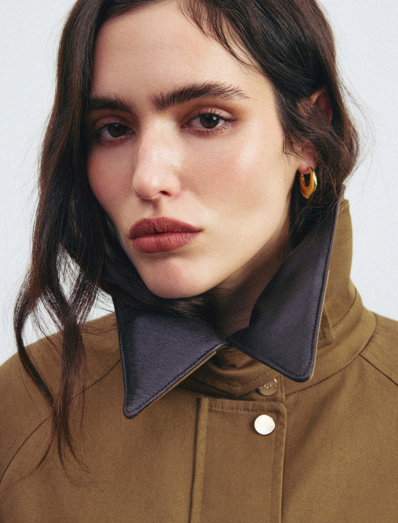 куртка из хлопка с кожаным воротником - цена, описание и отзывы - фото №6