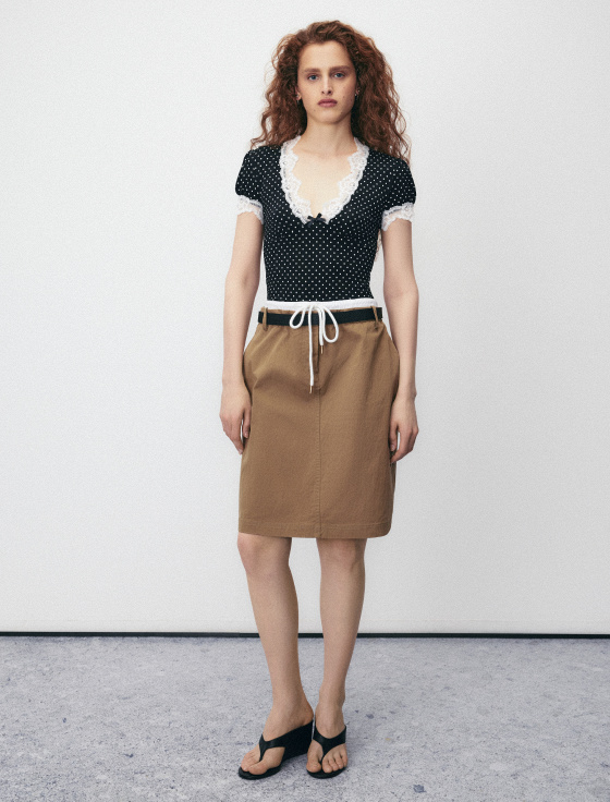 юбка миди с имитацией второго слоя - цена, описание и отзывы - фото №5