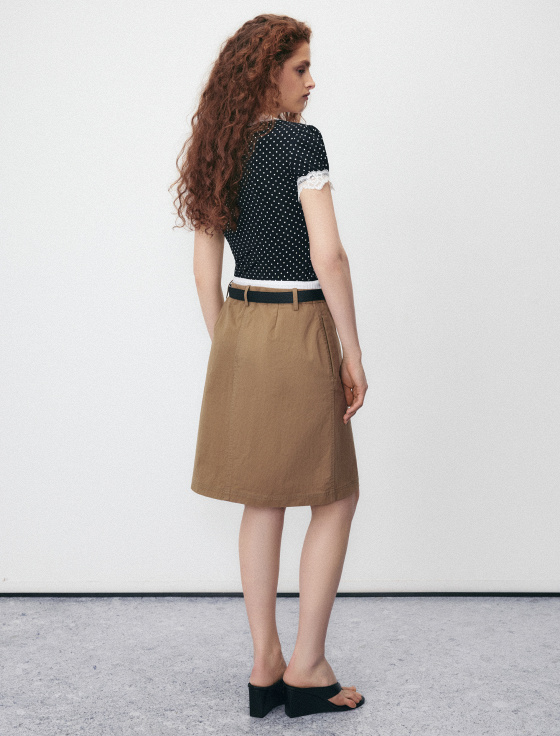 юбка миди с имитацией второго слоя - цена, описание и отзывы - фото №3
