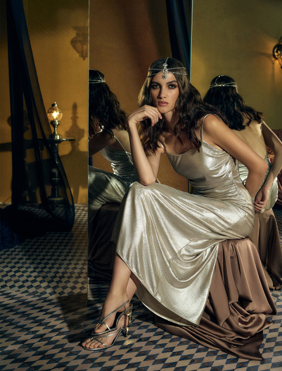 платье макси с блестящим напылением - цена, описание и отзывы - фото №2