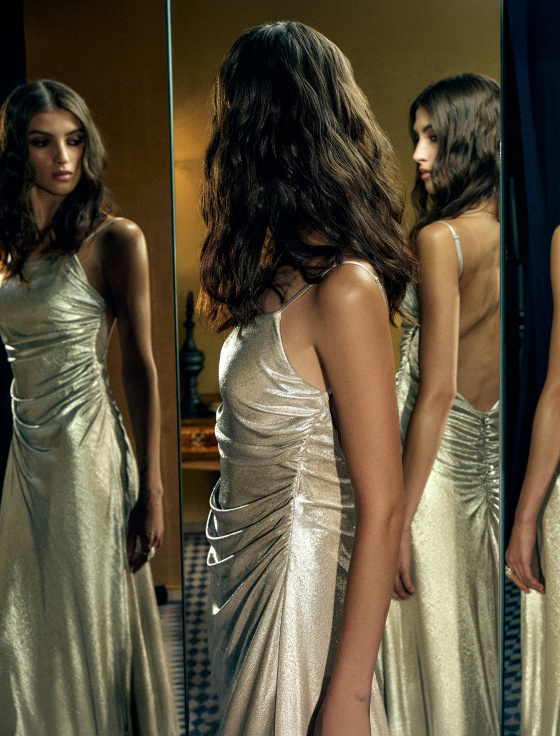 платье макси с блестящим напылением - цена, описание и отзывы - фото №3