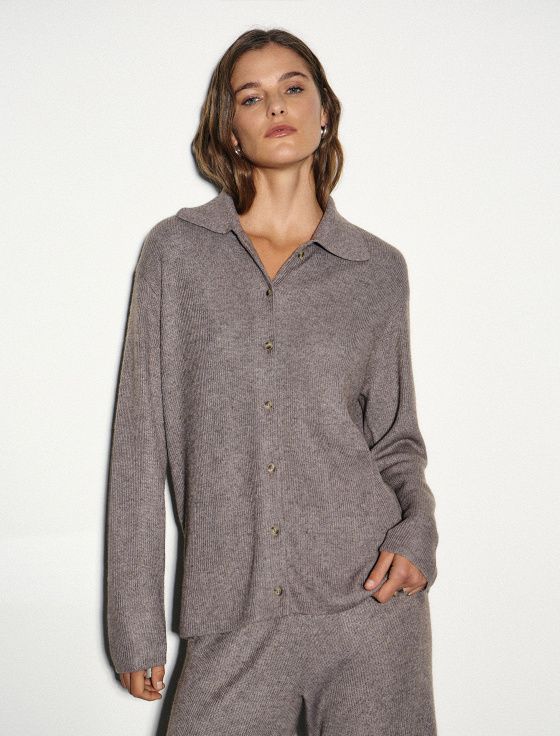 кардиган из шерсти с отложным воротом - цена, описание и отзывы - фото №1