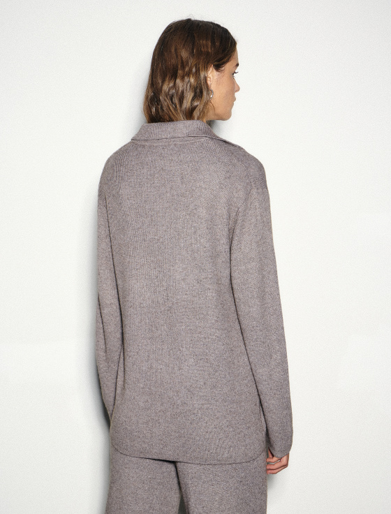 кардиган из шерсти с отложным воротом - цена, описание и отзывы - фото №4