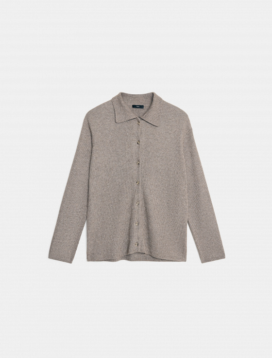 кардиган из шерсти с отложным воротом - цена, описание и отзывы - фото №1