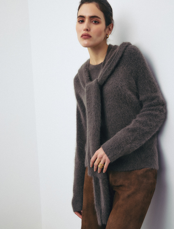 джемпер с капюшоном из шерсти - цена, описание и отзывы - фото №4