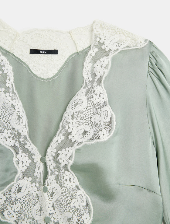 блуза из вискозы с кружевной отделкой - цена, описание и отзывы - фото №5