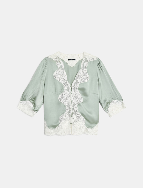 блуза из вискозы с кружевной отделкой - цена, описание и отзывы - фото №1