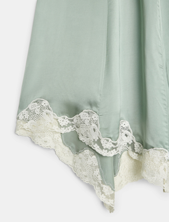 юбка миди из вискозы с кружевной отделкой - цена, описание и отзывы - фото №5