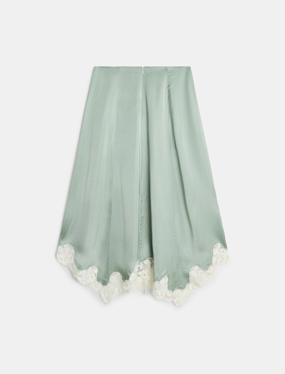 юбка миди из вискозы с кружевной отделкой - цена, описание и отзывы - фото №2