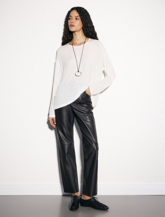 лонгслив из модала и кашемира - цена, описание и отзывы - фото №5