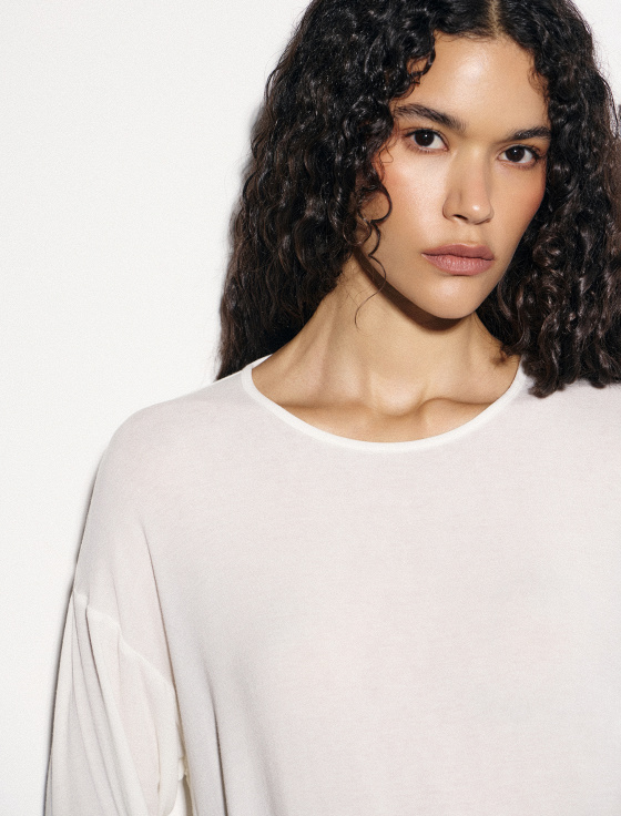 лонгслив из модала и кашемира - цена, описание и отзывы - фото №3