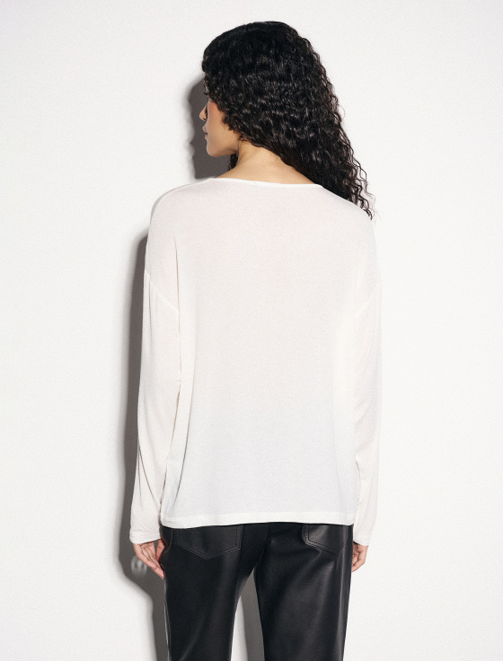 лонгслив из модала и кашемира - цена, описание и отзывы - фото №4