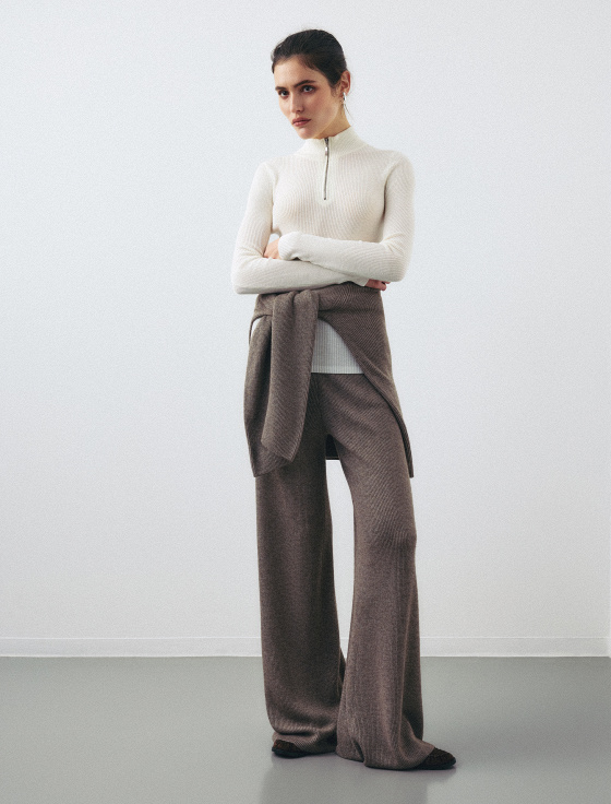 джемпер из 100% шерсти с горловиной на молнии - цена, описание и отзывы - фото №3