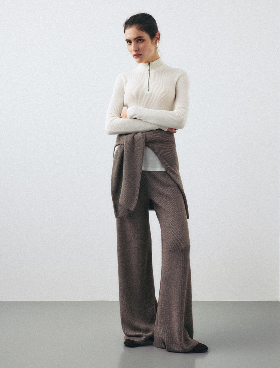 джемпер из 100% шерсти с горловиной на молнии - цена, описание и отзывы - фото №2