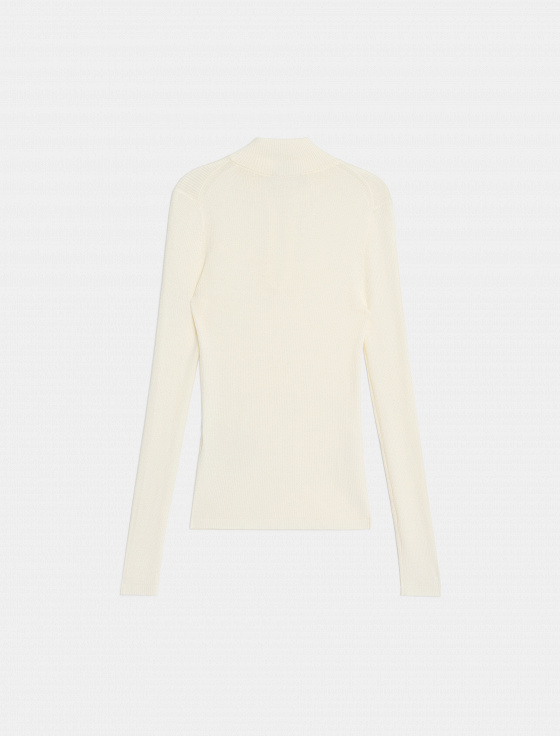 джемпер из 100% шерсти с горловиной на молнии - цена, описание и отзывы - фото №5