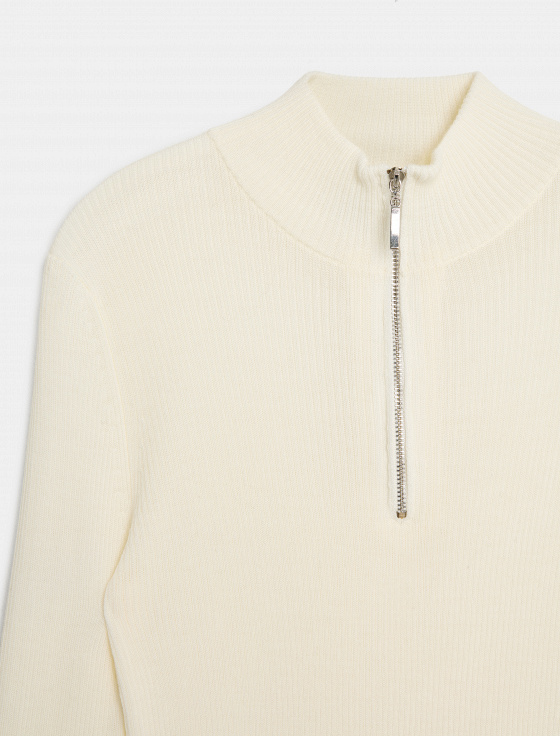 джемпер из 100% шерсти с горловиной на молнии - цена, описание и отзывы - фото №6