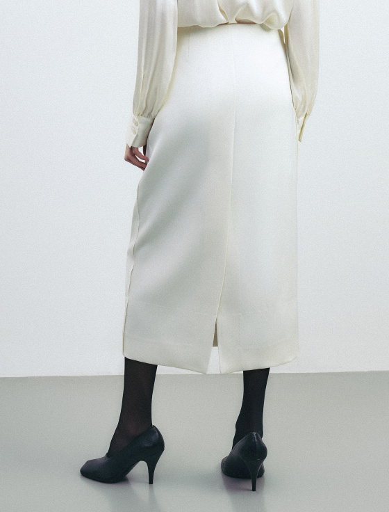 юбка миди из сатина - цена, описание и отзывы - фото №4