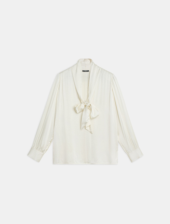 блуза с шарфом из вискозы - цена, описание и отзывы - фото №1