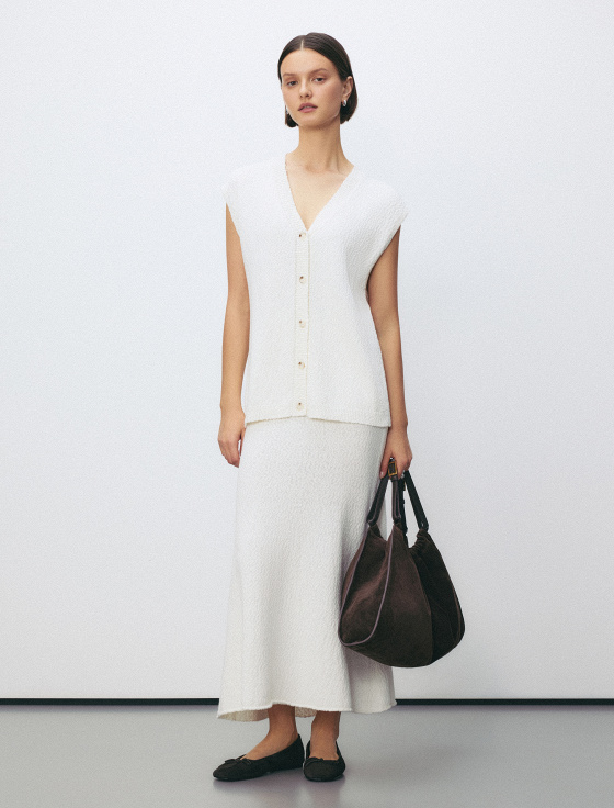 юбка миди из пряжи букле - цена, описание и отзывы - фото №3