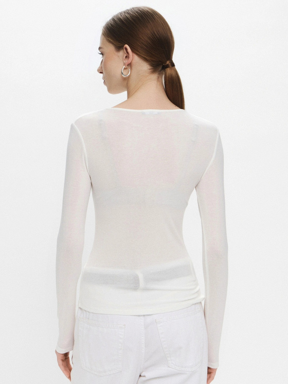 лонгслив из тенсела и шерсти - цена, описание и отзывы - фото №4