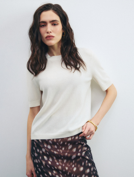 джемпер из шерсти и кашемира с коротким рукавом - цена, описание и отзывы - фото №2