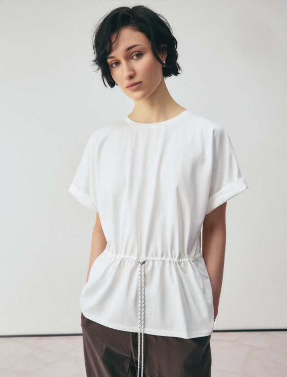 блуза из хлопка с коротким рукавом - цена, описание и отзывы - фото №1