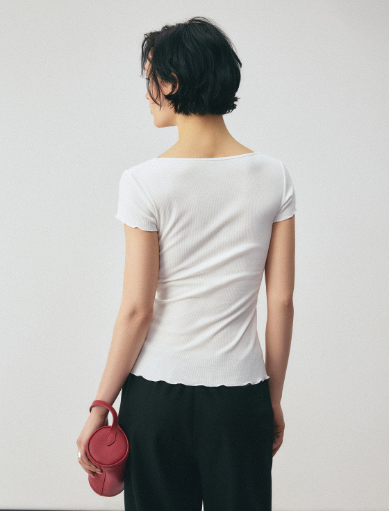 футболка с кружевом из хлопка и бамбука - цена, описание и отзывы - фото №4