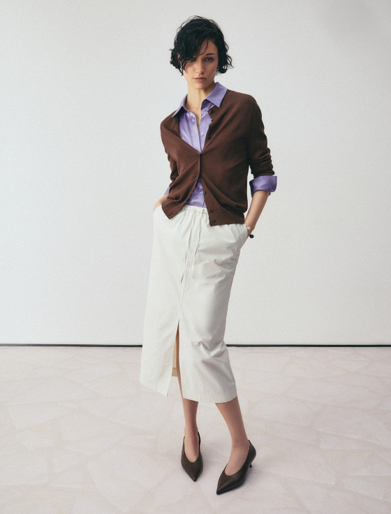 юбка миди с содержанием хлопка - цена, описание и отзывы - фото №4