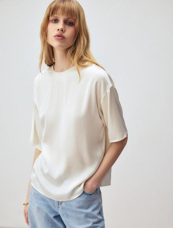 блуза из вискозы с коротким рукавом - цена, описание и отзывы - фото №2