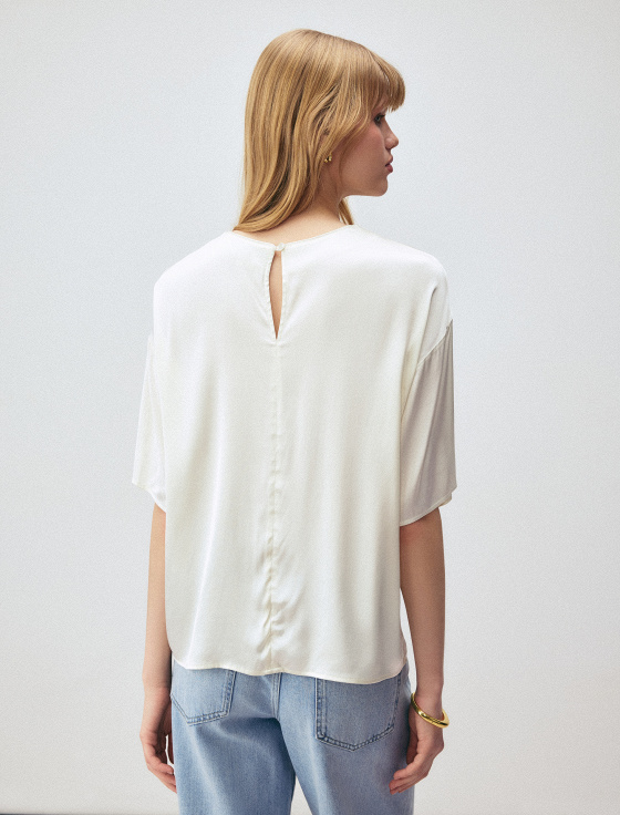 блуза из вискозы с коротким рукавом - цена, описание и отзывы - фото №4