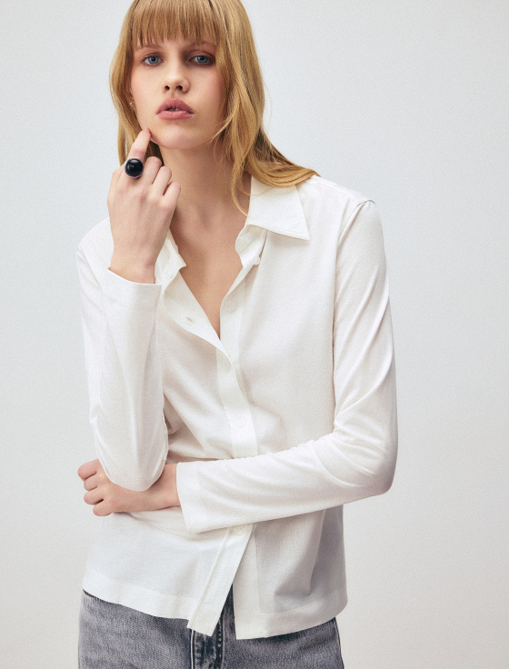 рубашка из тенсела и хлопка - цена, описание и отзывы - фото №2