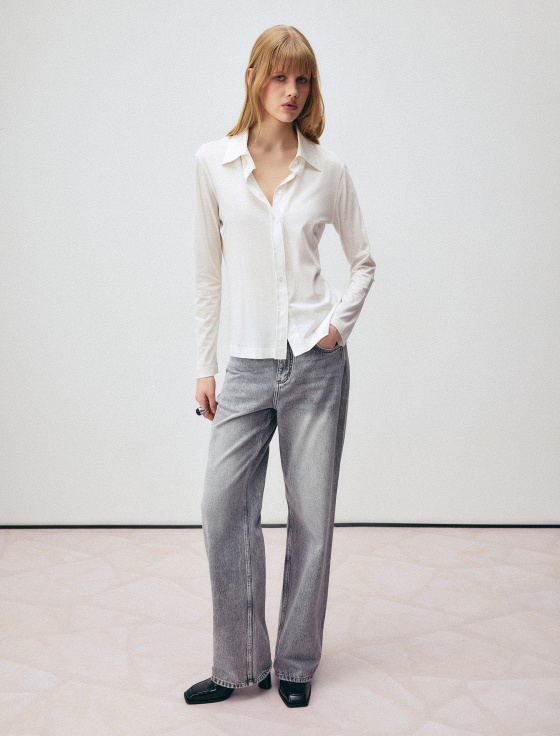 рубашка из тенсела и хлопка - цена, описание и отзывы - фото №3