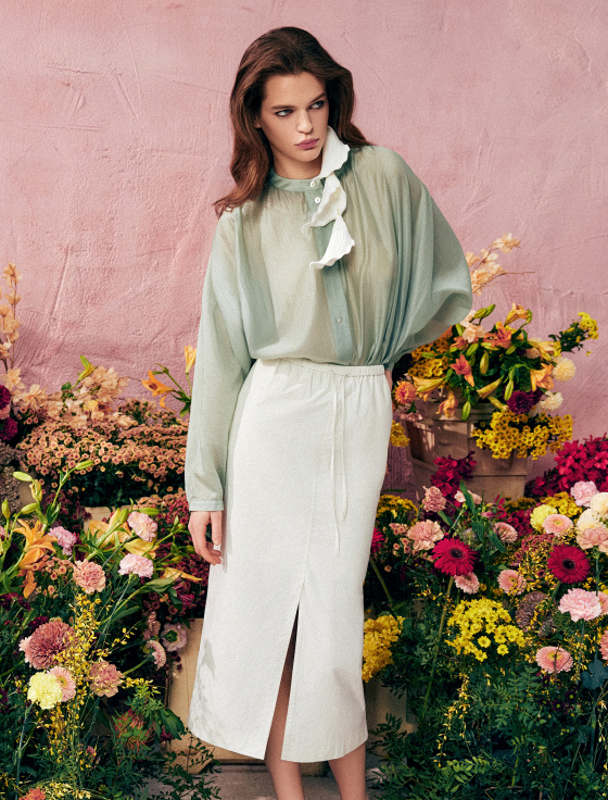 юбка миди с содержанием хлопка - цена, описание и отзывы - фото №2