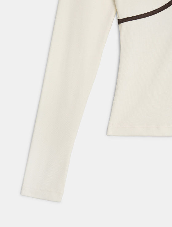 лонгслив из тенсела с отделкой лентой - цена, описание и отзывы - фото №4