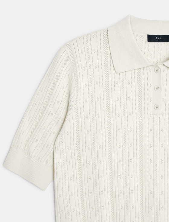 джемпер-поло из хлопка и шёлка - цена, описание и отзывы - фото №3