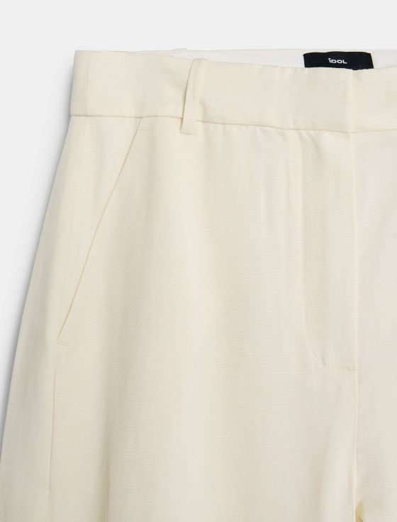 укороченные брюки из вискозы и льна - цена, описание и отзывы - фото №3