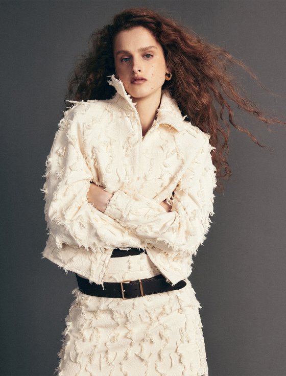 жакет из жаккардовой ткани с защипами - цена, описание и отзывы - фото №2