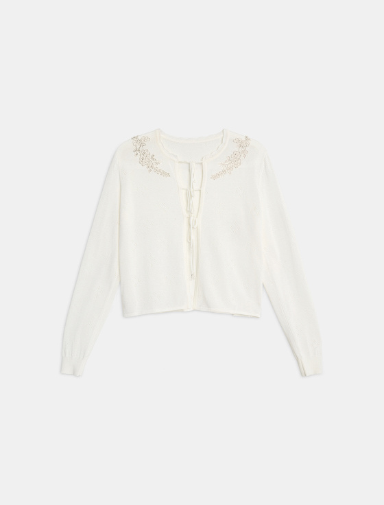 кардиган на завязках с вышивкой бисером - цена, описание и отзывы - фото №1