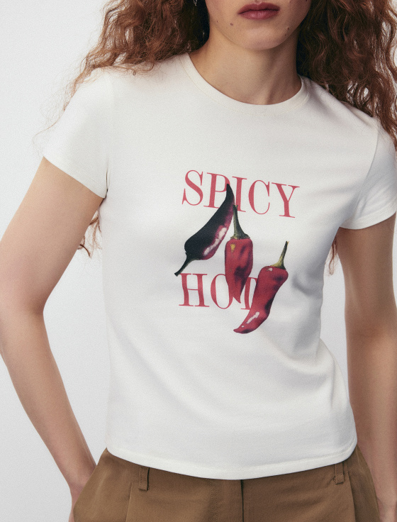 футболка из хлопка с принтом - цена, описание и отзывы - фото №2