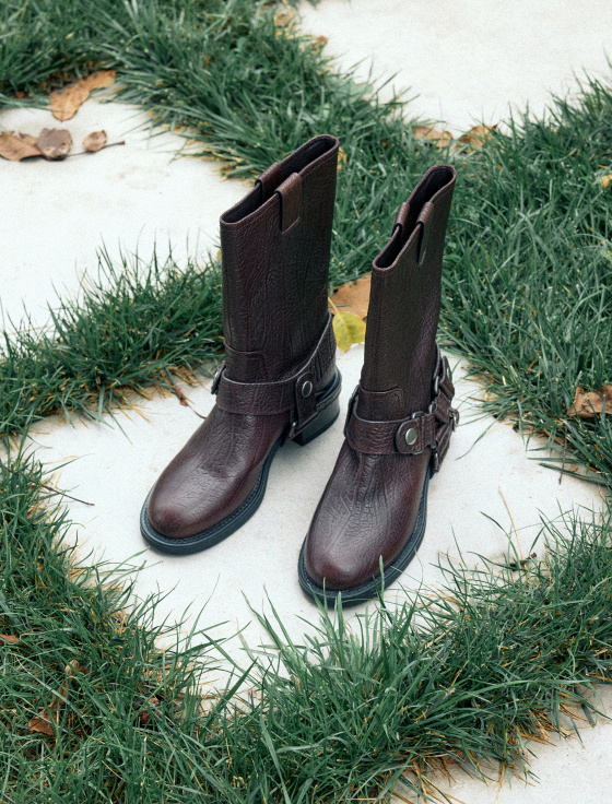 полусапоги из натуральной кожи с пряжкой - цена, описание и отзывы - фото №2